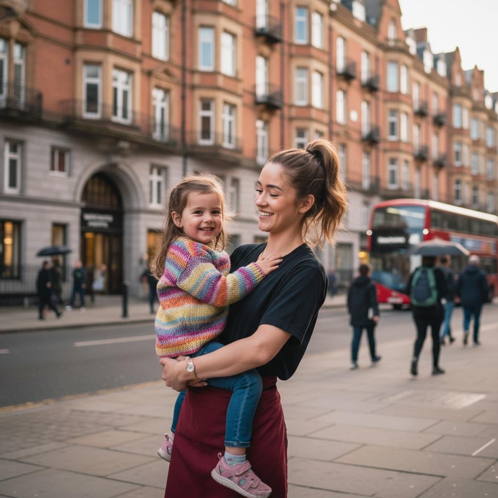 Sarah with her daughter